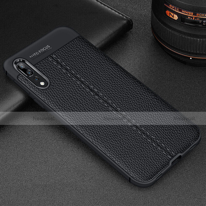 Soft Silicone Gel Leather Snap On Case Cover H07 for Huawei P20 Pro