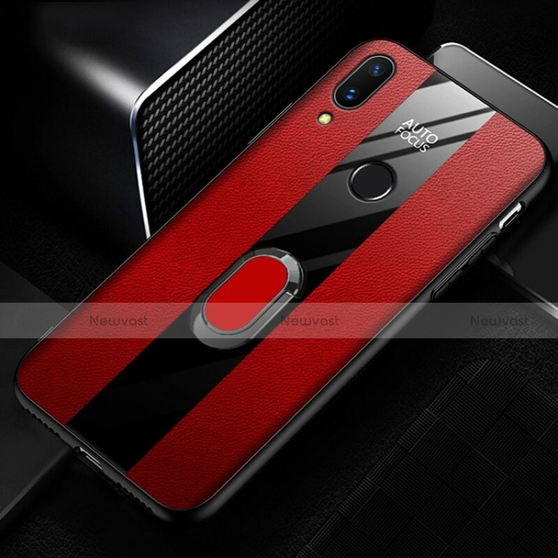 Soft Silicone Gel Leather Snap On Case Cover L01 for Huawei Nova 3e Red