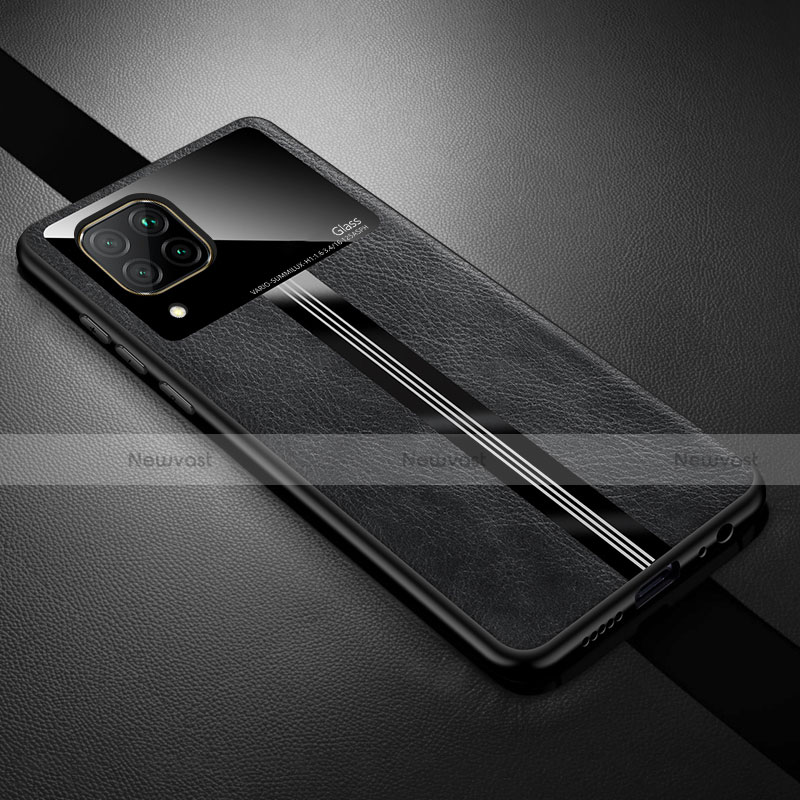 Soft Silicone Gel Leather Snap On Case Cover L01 for Huawei Nova 6 SE Black