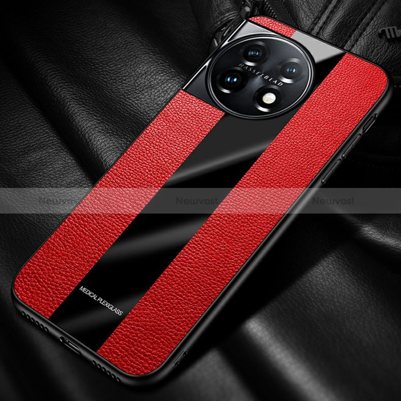 Soft Silicone Gel Leather Snap On Case Cover PB1 for OnePlus 11R 5G