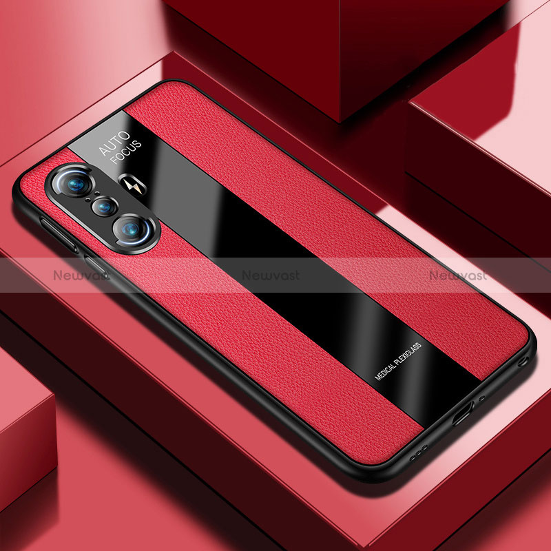 Soft Silicone Gel Leather Snap On Case Cover PB1 for Xiaomi Poco F3 GT 5G Red