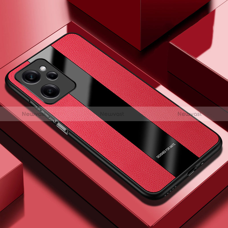 Soft Silicone Gel Leather Snap On Case Cover PB1 for Xiaomi Poco X5 Pro 5G Red