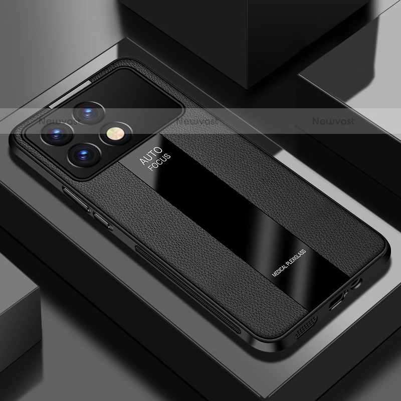 Soft Silicone Gel Leather Snap On Case Cover PB1 for Xiaomi Redmi K70E 5G Black