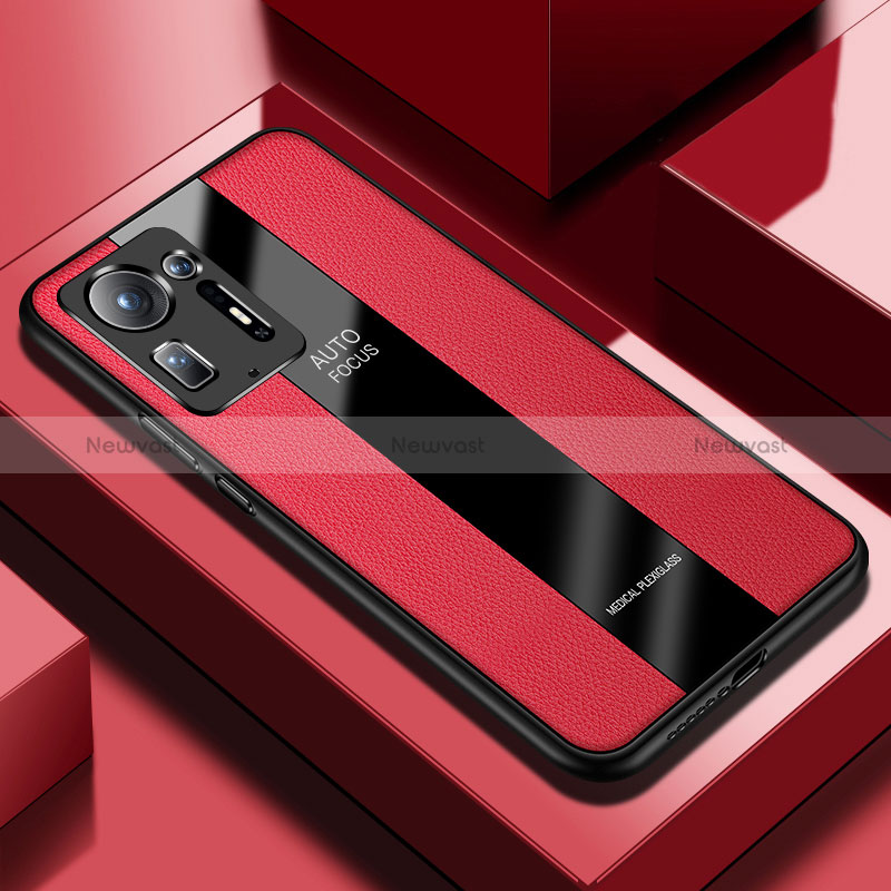 Soft Silicone Gel Leather Snap On Case Cover PB2 for Xiaomi Mi Mix 4 5G Red