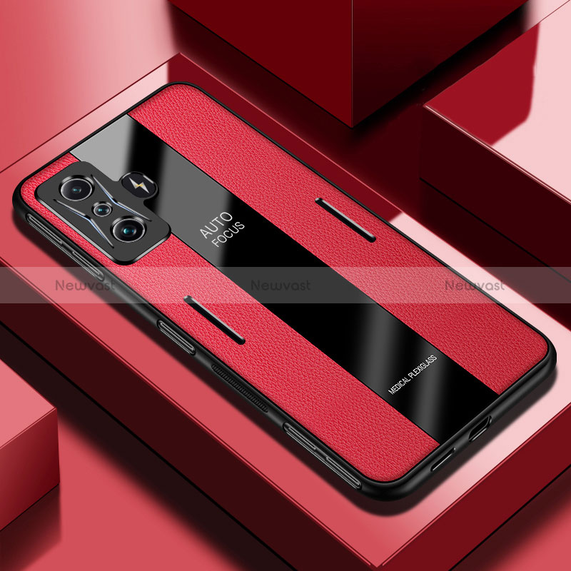 Soft Silicone Gel Leather Snap On Case Cover PB2 for Xiaomi Redmi K50 Gaming 5G Red