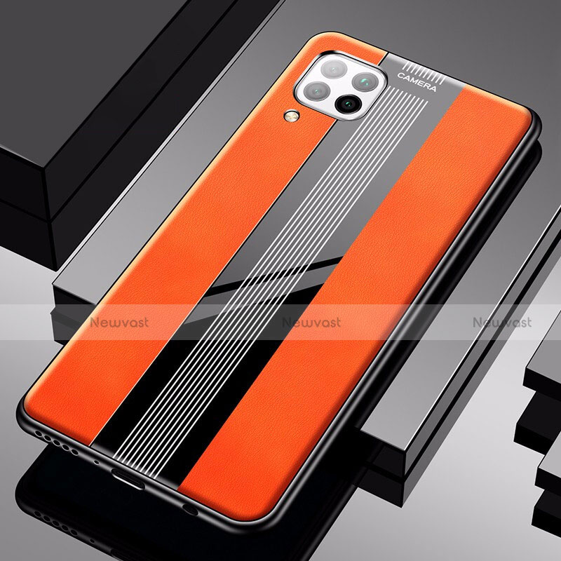 Soft Silicone Gel Leather Snap On Case Cover S01 for Huawei Nova 7i Orange