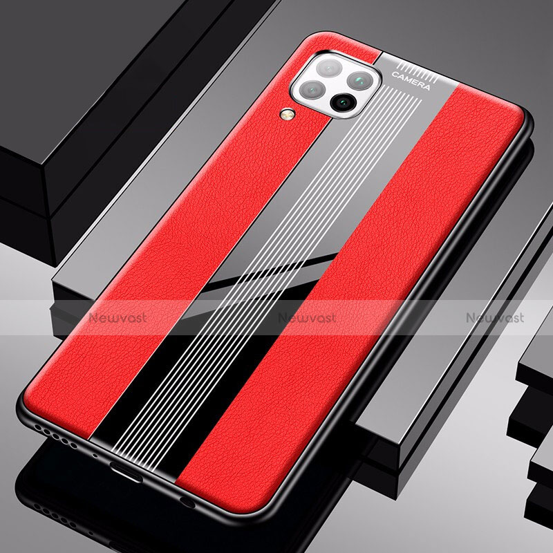 Soft Silicone Gel Leather Snap On Case Cover S01 for Huawei Nova 7i Red