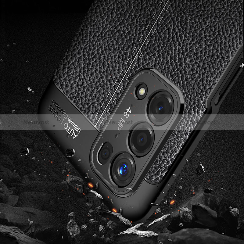 Soft Silicone Gel Leather Snap On Case Cover S01 for Oppo A74 5G