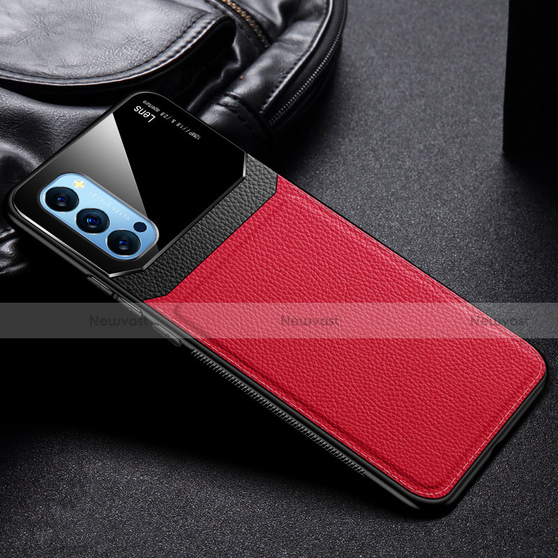 Soft Silicone Gel Leather Snap On Case Cover S01 for Oppo Reno4 Pro 5G