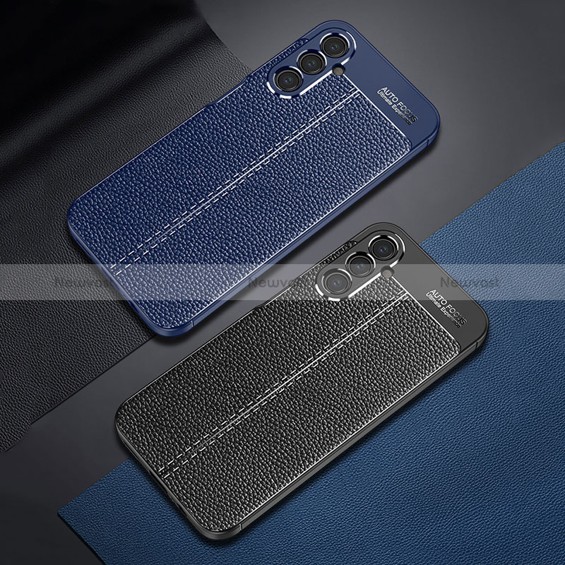 Soft Silicone Gel Leather Snap On Case Cover S01 for Samsung Galaxy A14 4G