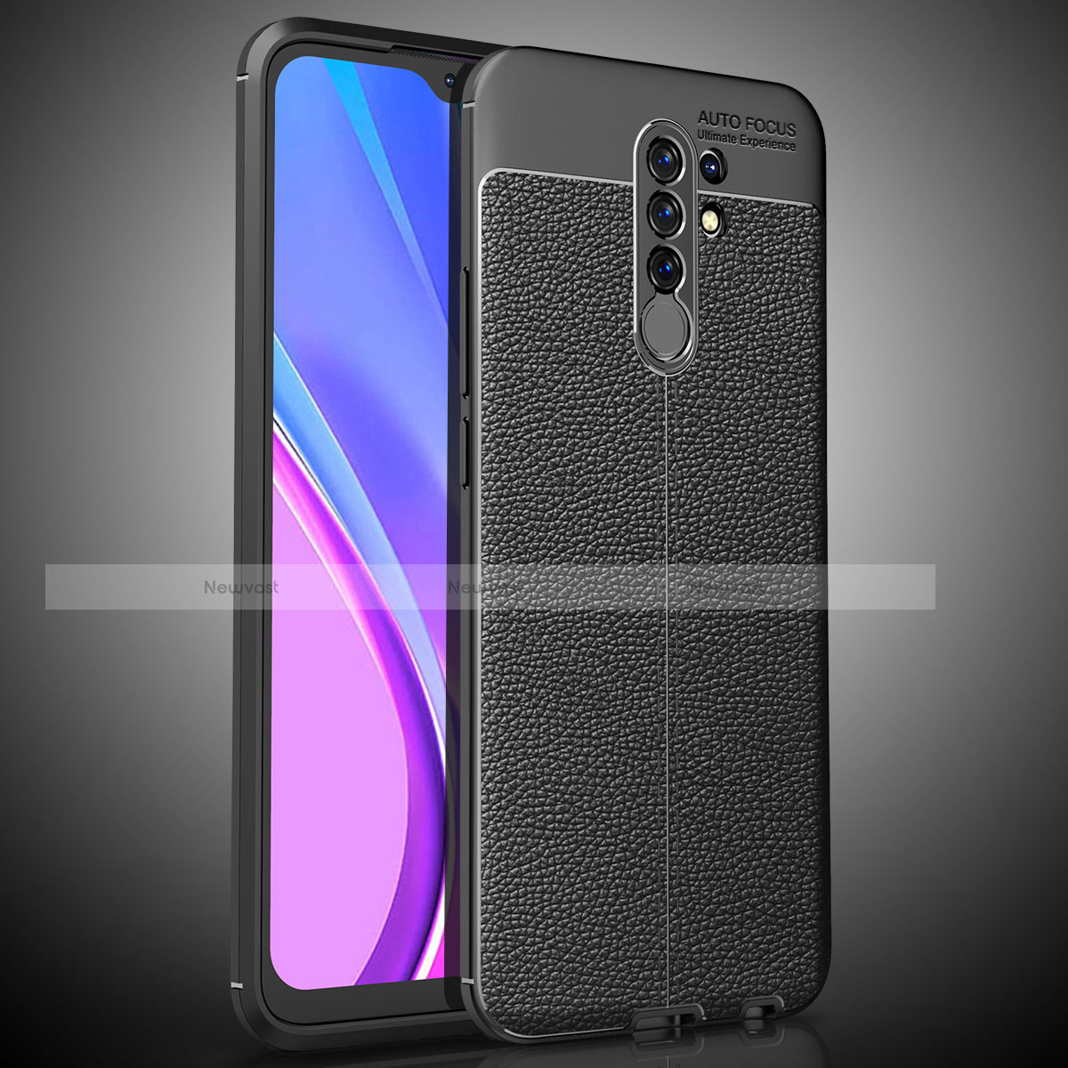 Soft Silicone Gel Leather Snap On Case Cover S01 for Xiaomi Redmi 9 Prime India