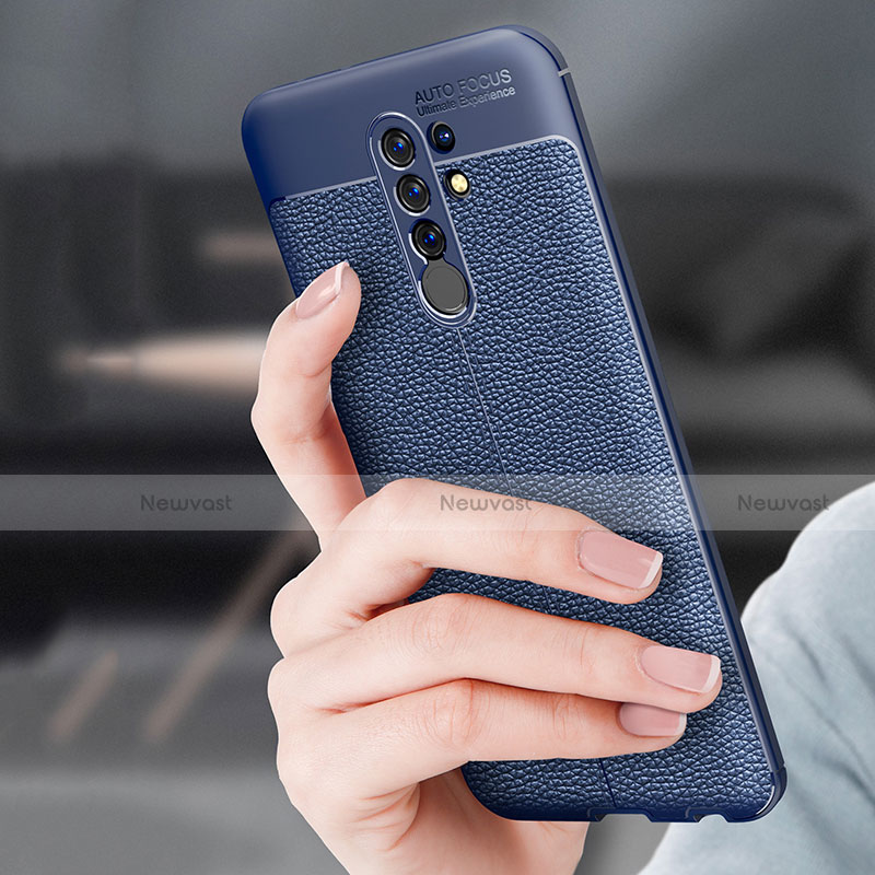 Soft Silicone Gel Leather Snap On Case Cover S01 for Xiaomi Redmi 9 Prime India