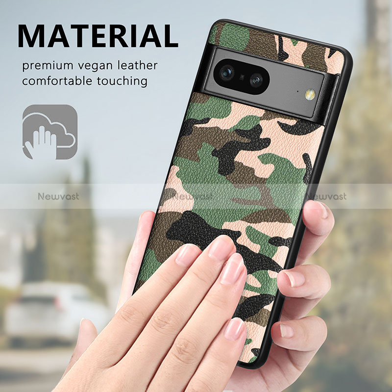 Soft Silicone Gel Leather Snap On Case Cover S01D for Google Pixel 7a 5G
