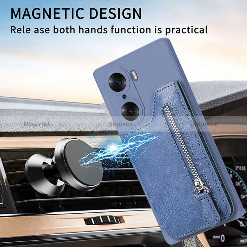 Soft Silicone Gel Leather Snap On Case Cover S01D for Huawei Honor 60 Pro 5G