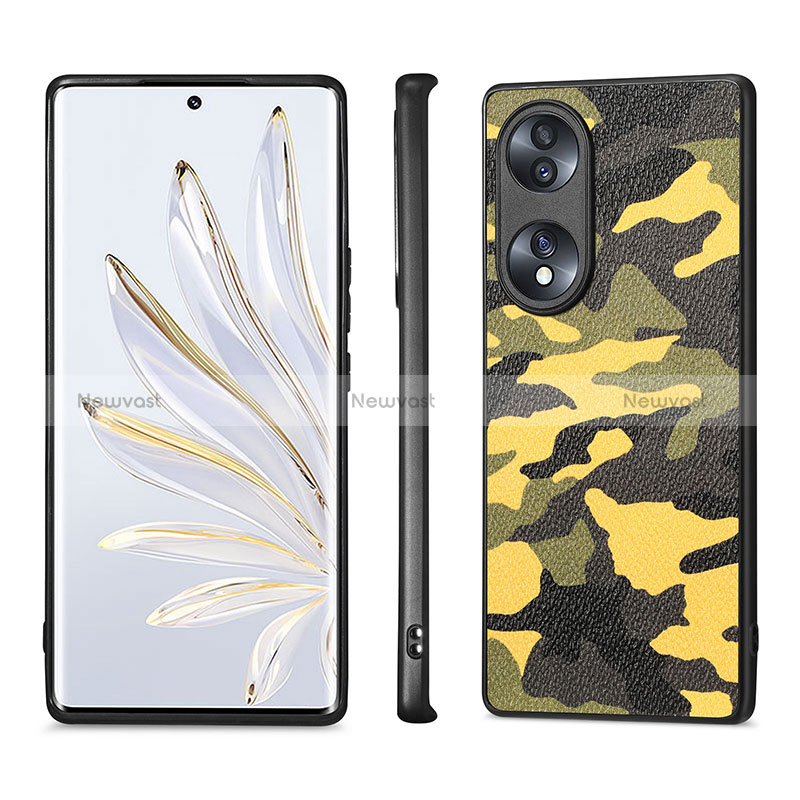 Soft Silicone Gel Leather Snap On Case Cover S01D for Huawei Honor 70 5G