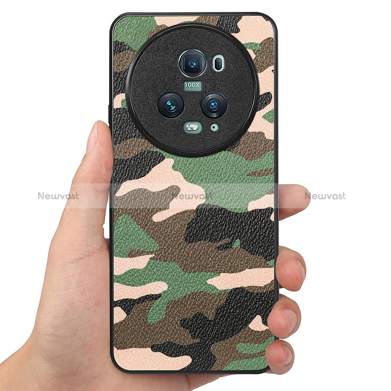 Soft Silicone Gel Leather Snap On Case Cover S01D for Huawei Honor Magic5 Pro 5G