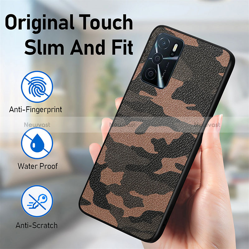 Soft Silicone Gel Leather Snap On Case Cover S01D for Oppo A16s