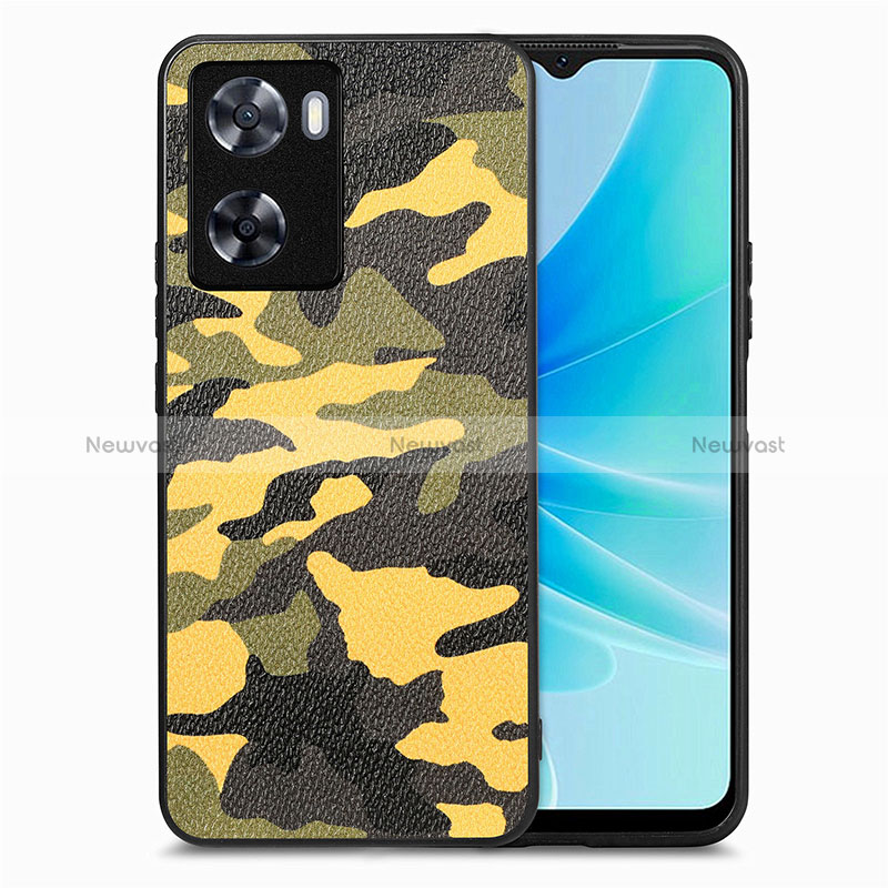 Soft Silicone Gel Leather Snap On Case Cover S01D for Oppo A77 4G