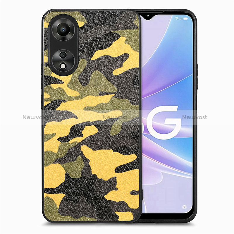 Soft Silicone Gel Leather Snap On Case Cover S01D for Oppo A78 5G