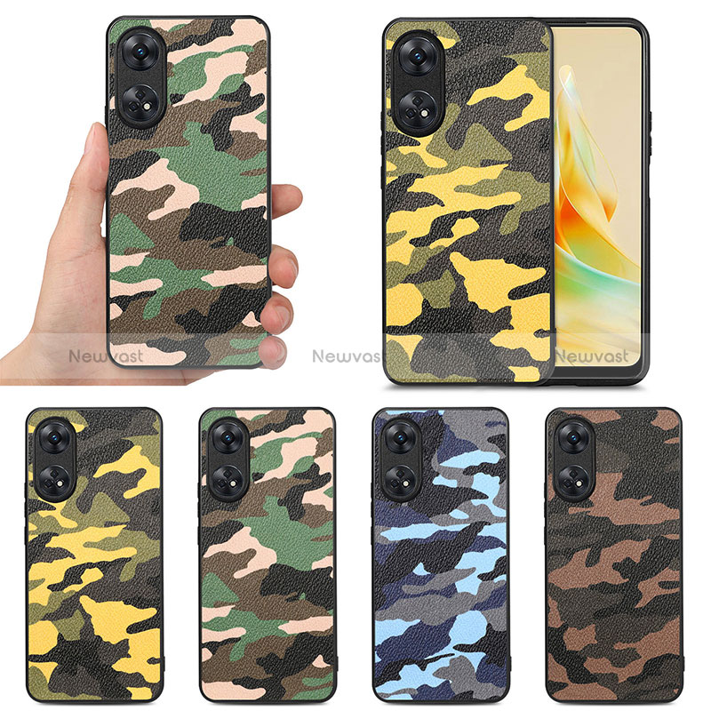 Soft Silicone Gel Leather Snap On Case Cover S01D for Oppo Reno8 T 4G