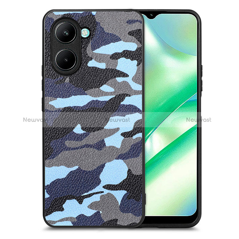 Soft Silicone Gel Leather Snap On Case Cover S01D for Realme C33 (2023)