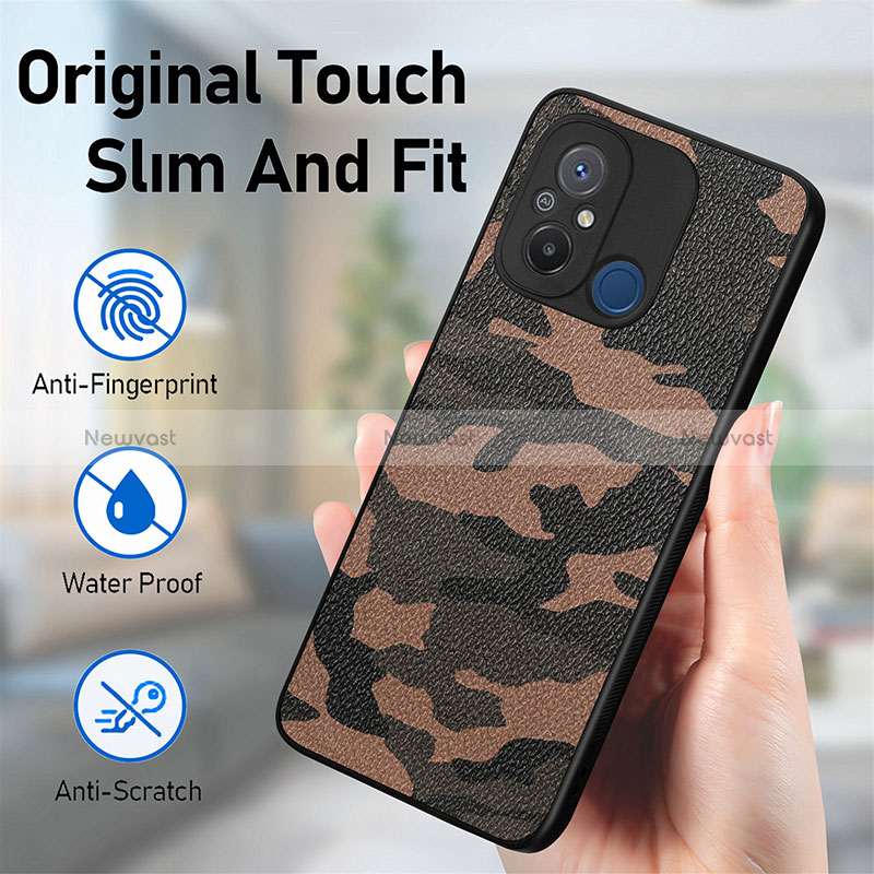 Soft Silicone Gel Leather Snap On Case Cover S01D for Xiaomi Redmi 11A 4G