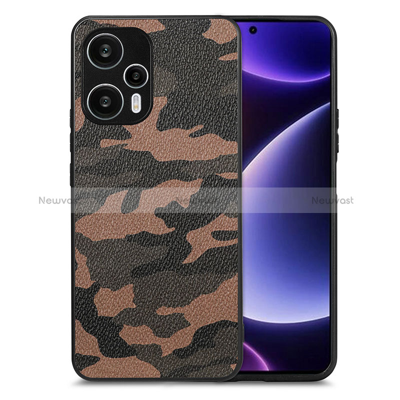 Soft Silicone Gel Leather Snap On Case Cover S01D for Xiaomi Redmi Note 12 Turbo 5G