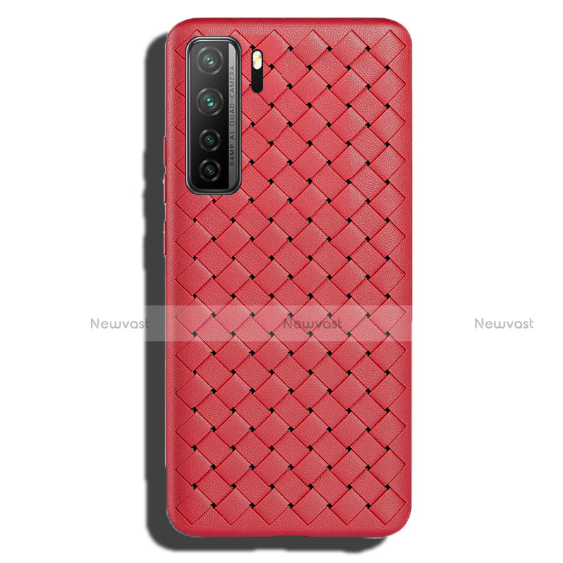 Soft Silicone Gel Leather Snap On Case Cover S02 for Huawei P40 Lite 5G