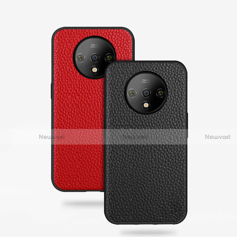 Soft Silicone Gel Leather Snap On Case Cover S02 for OnePlus 7T