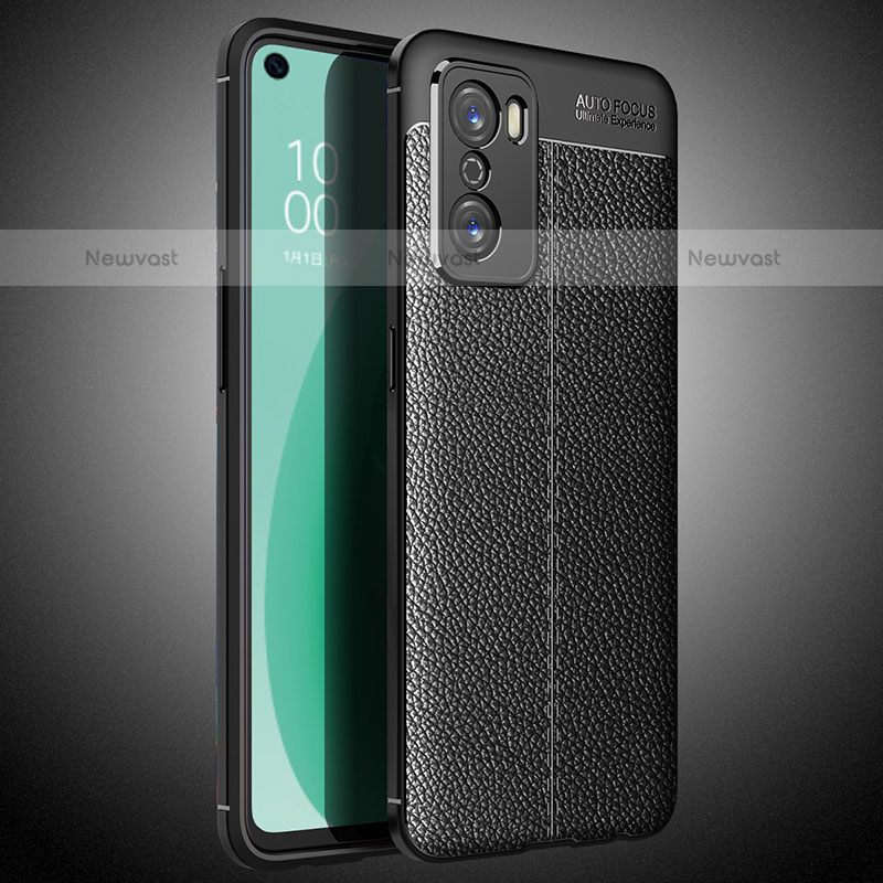 Soft Silicone Gel Leather Snap On Case Cover S02 for Oppo A55S 5G