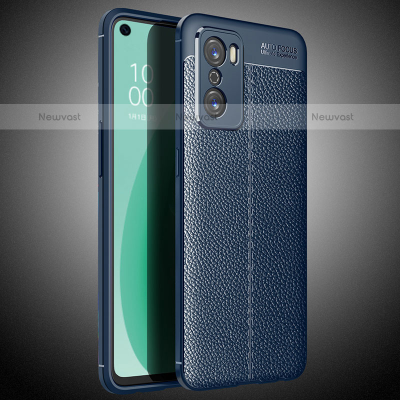 Soft Silicone Gel Leather Snap On Case Cover S02 for Oppo A55S 5G