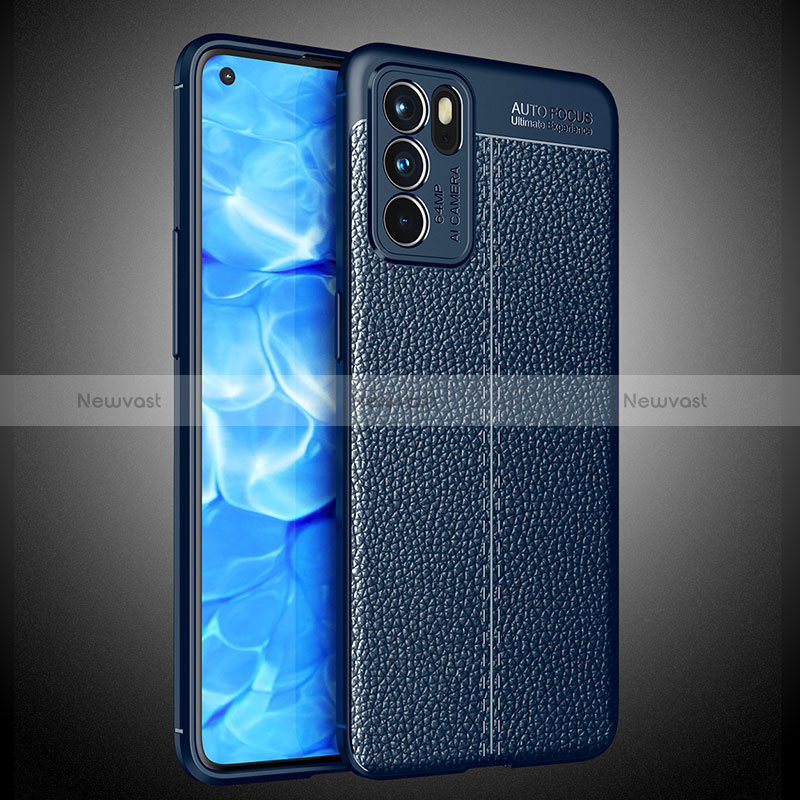 Soft Silicone Gel Leather Snap On Case Cover S02 for Oppo Reno6 5G