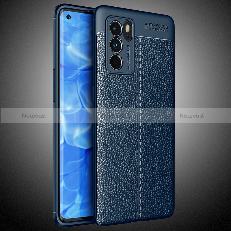 Soft Silicone Gel Leather Snap On Case Cover S02 for Oppo Reno6 Pro 5G India