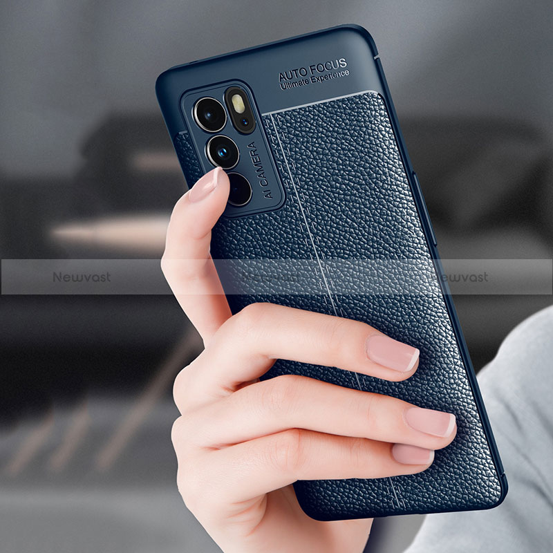 Soft Silicone Gel Leather Snap On Case Cover S02 for Oppo Reno6 Pro 5G India