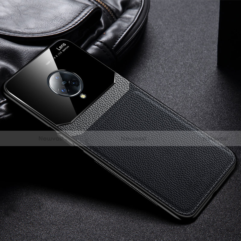 Soft Silicone Gel Leather Snap On Case Cover S02 for Vivo Nex 3 Black