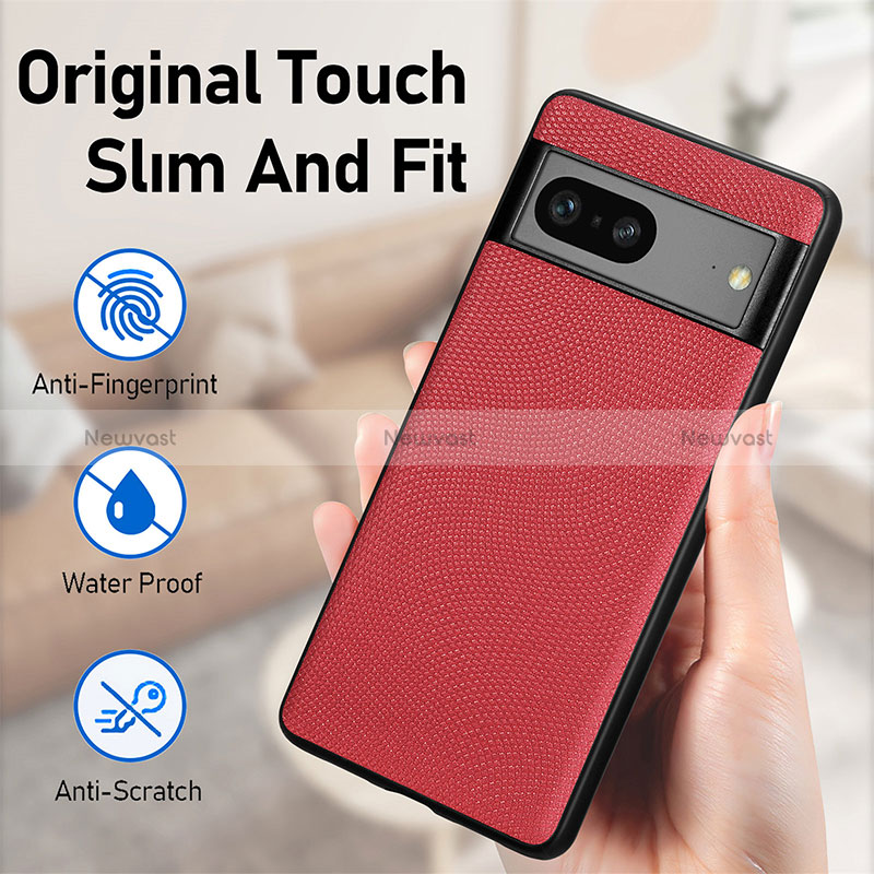 Soft Silicone Gel Leather Snap On Case Cover S02D for Google Pixel 7 5G