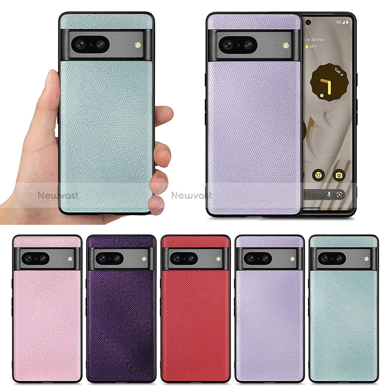 Soft Silicone Gel Leather Snap On Case Cover S02D for Google Pixel 7a 5G