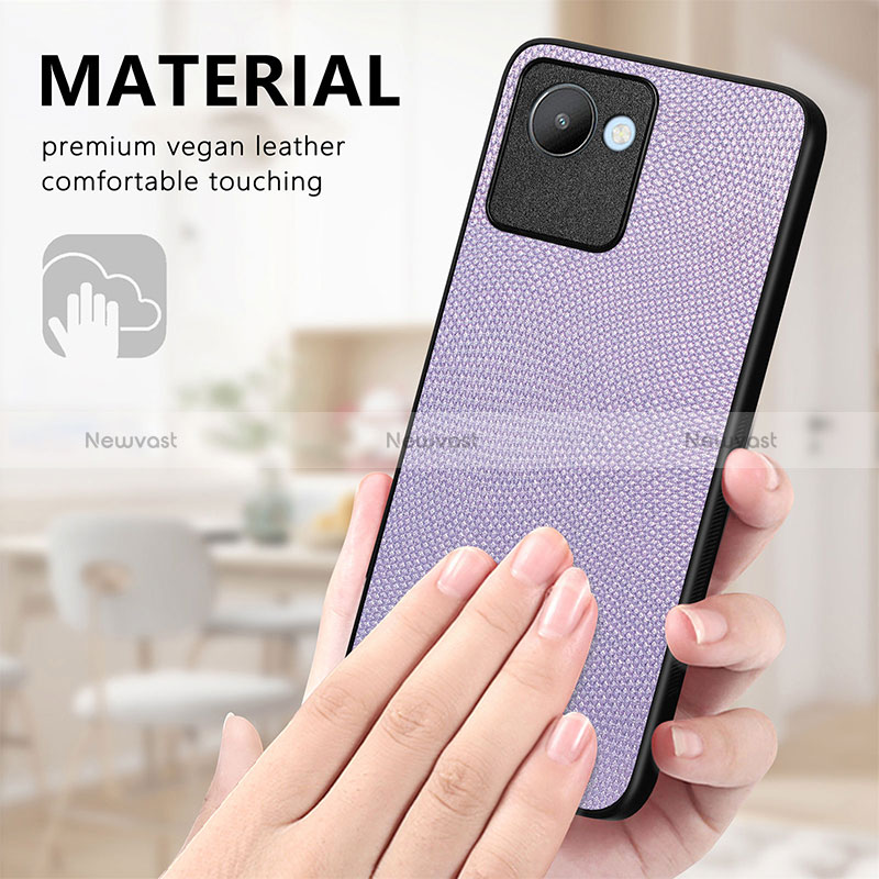 Soft Silicone Gel Leather Snap On Case Cover S02D for Realme C30s