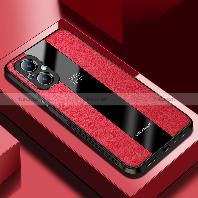 Soft Silicone Gel Leather Snap On Case Cover S03 for Oppo Reno7 Lite 5G Red