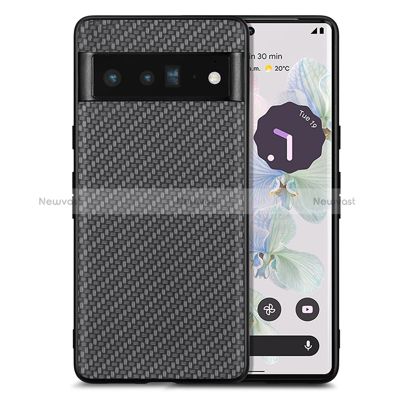 Soft Silicone Gel Leather Snap On Case Cover S03D for Google Pixel 6 Pro 5G