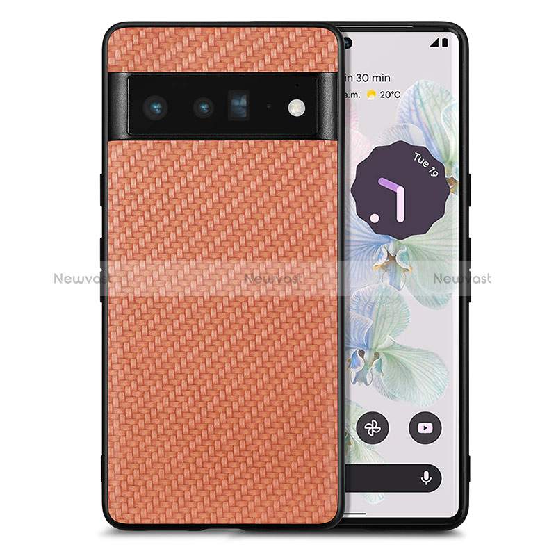 Soft Silicone Gel Leather Snap On Case Cover S03D for Google Pixel 6 Pro 5G