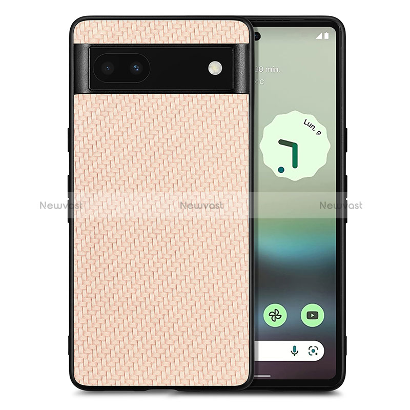 Soft Silicone Gel Leather Snap On Case Cover S03D for Google Pixel 6a 5G