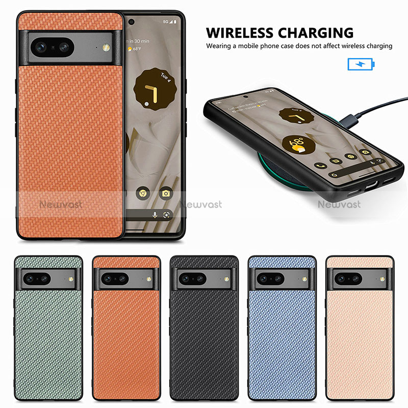 Soft Silicone Gel Leather Snap On Case Cover S03D for Google Pixel 7 5G