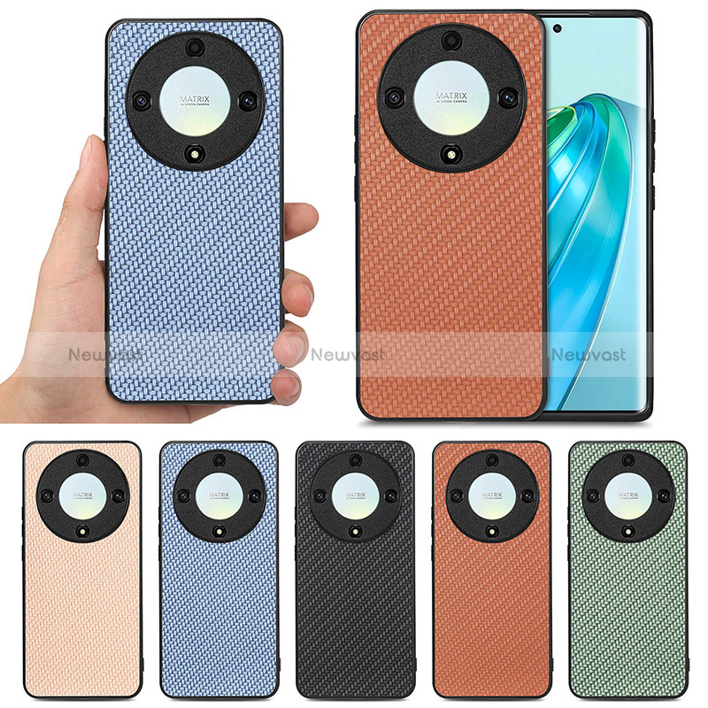 Soft Silicone Gel Leather Snap On Case Cover S03D for Huawei Honor X9a 5G