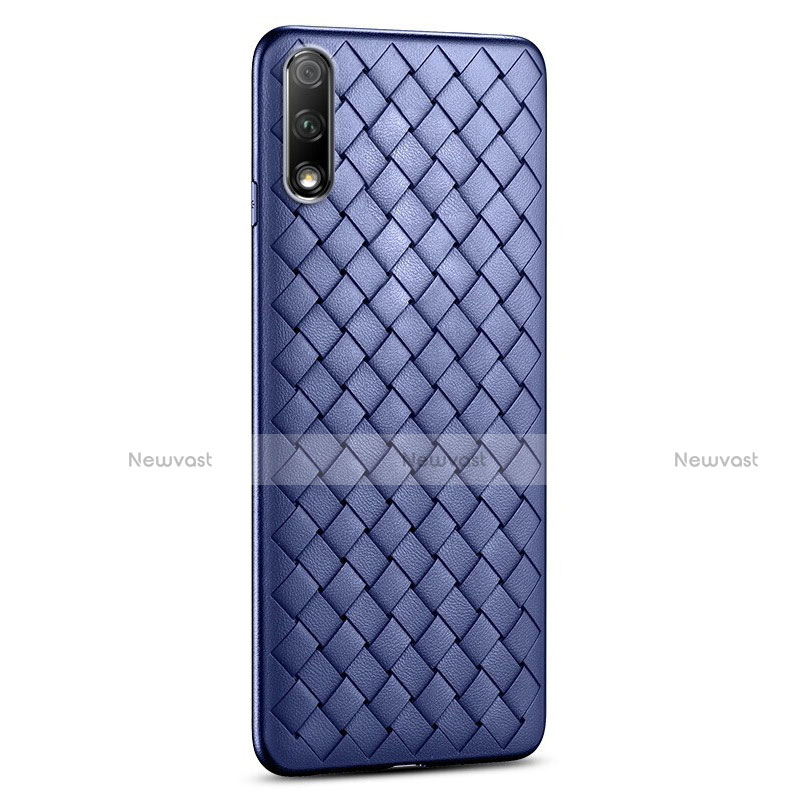 Soft Silicone Gel Leather Snap On Case Cover S04 for Huawei Y9 Prime (2019)