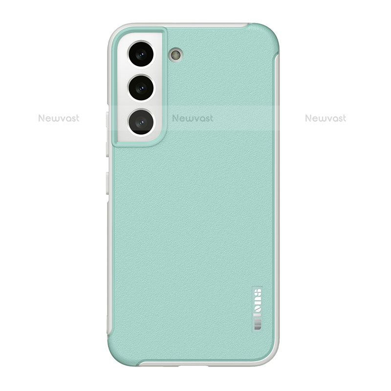 Soft Silicone Gel Leather Snap On Case Cover S05 for Samsung Galaxy S23 Plus 5G Green