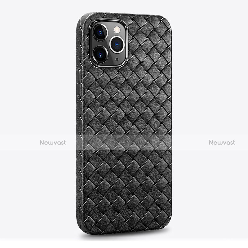 Soft Silicone Gel Leather Snap On Case Cover S06 for Apple iPhone 14 Pro Black