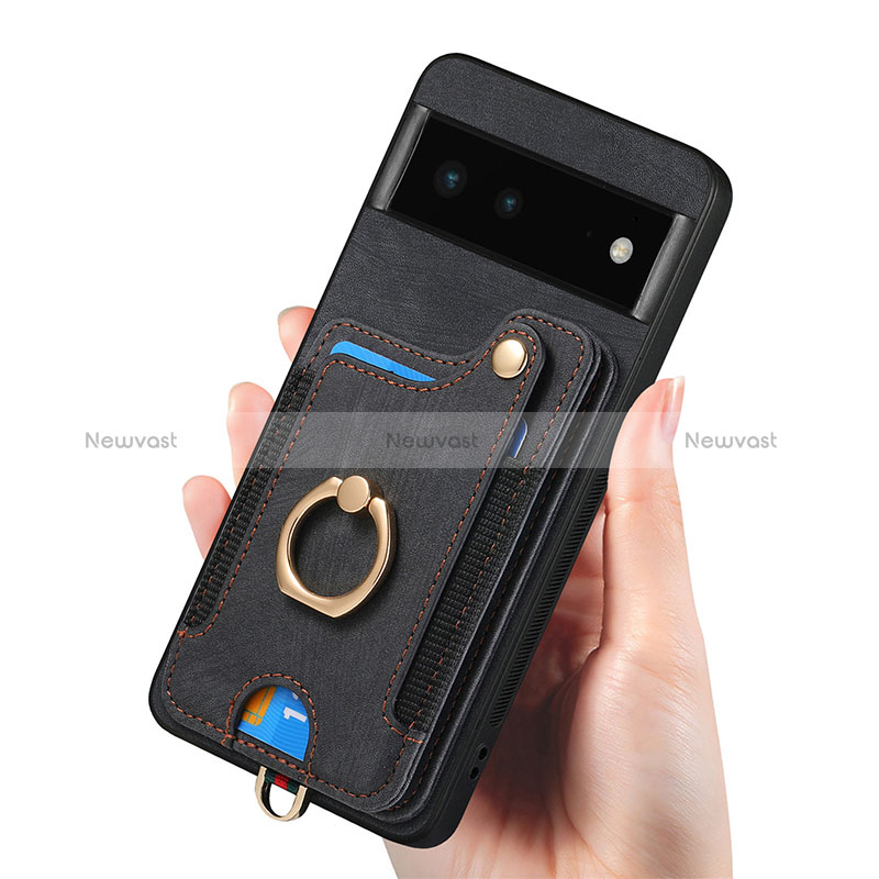 Soft Silicone Gel Leather Snap On Case Cover SD1 for Google Pixel 6 5G