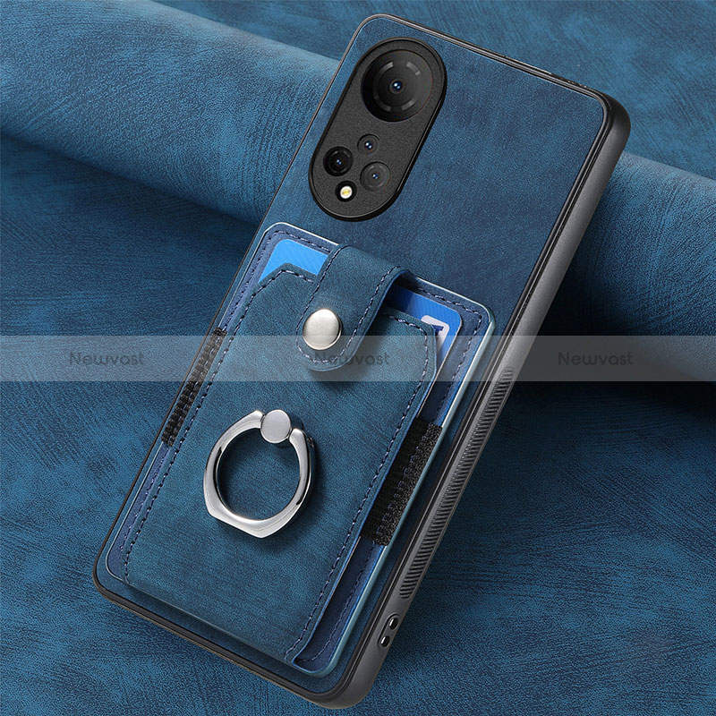 Soft Silicone Gel Leather Snap On Case Cover SD1 for Huawei Honor X7 Blue