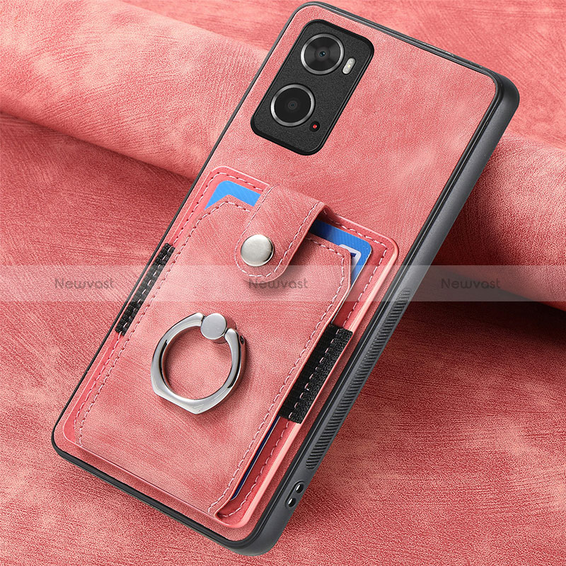 Soft Silicone Gel Leather Snap On Case Cover SD1 for Oppo A36 Pink